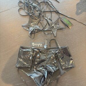 Metallic Gray Women's Top